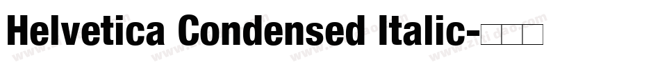 Helvetica Condensed Italic字体转换